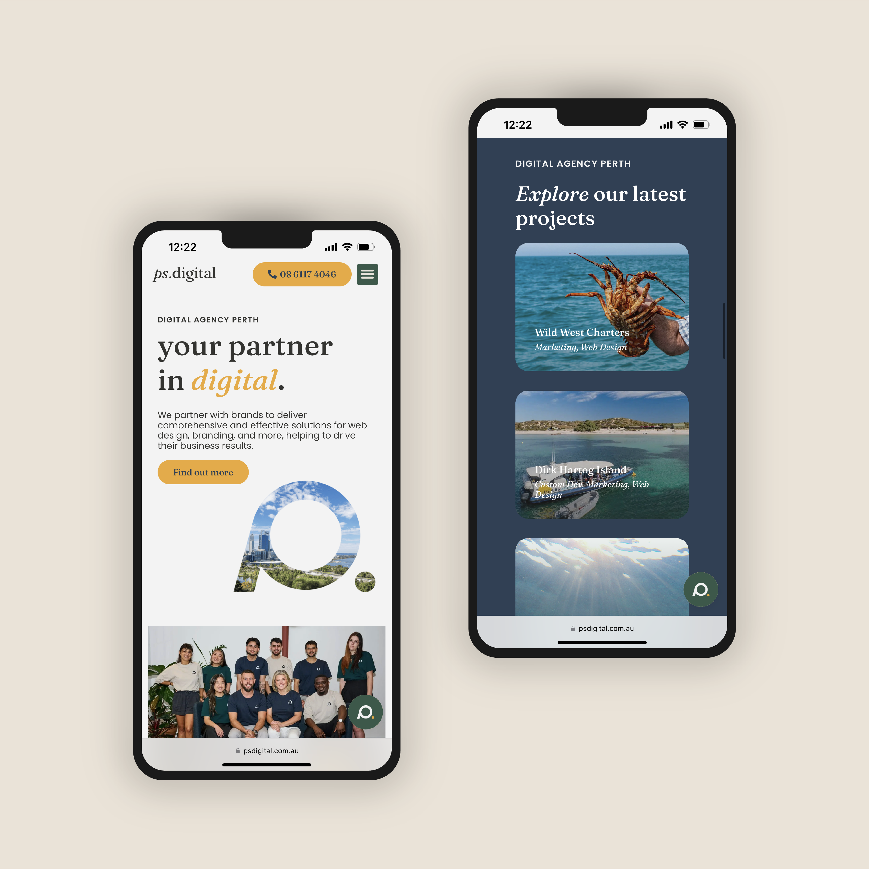 Projet PS Digital — aperçu visuel